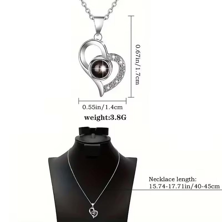 Heart Rose Necklace with Gift Box - WarmLove