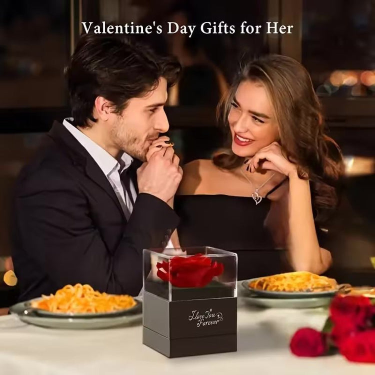 Heart Rose Necklace with Gift Box - WarmLove