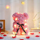 Artificial Teddy Bear with Rose Flower in a Box - WarmLove