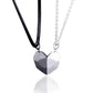 Couple Necklace with Magnetic Heart & ECG Pendant - WarmLove