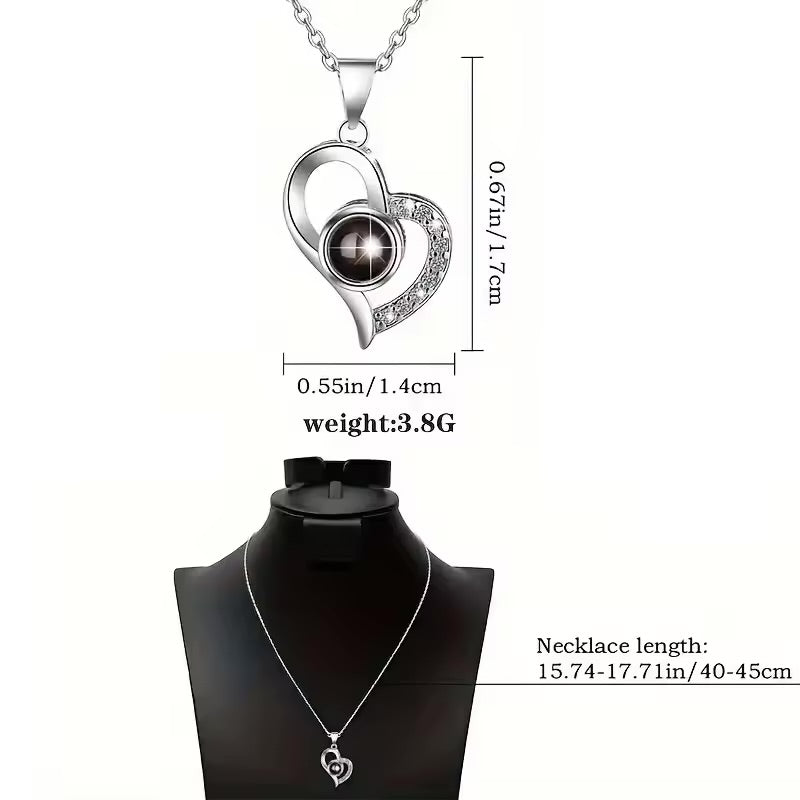 Heart Rose Necklace with Gift Box - WarmLove